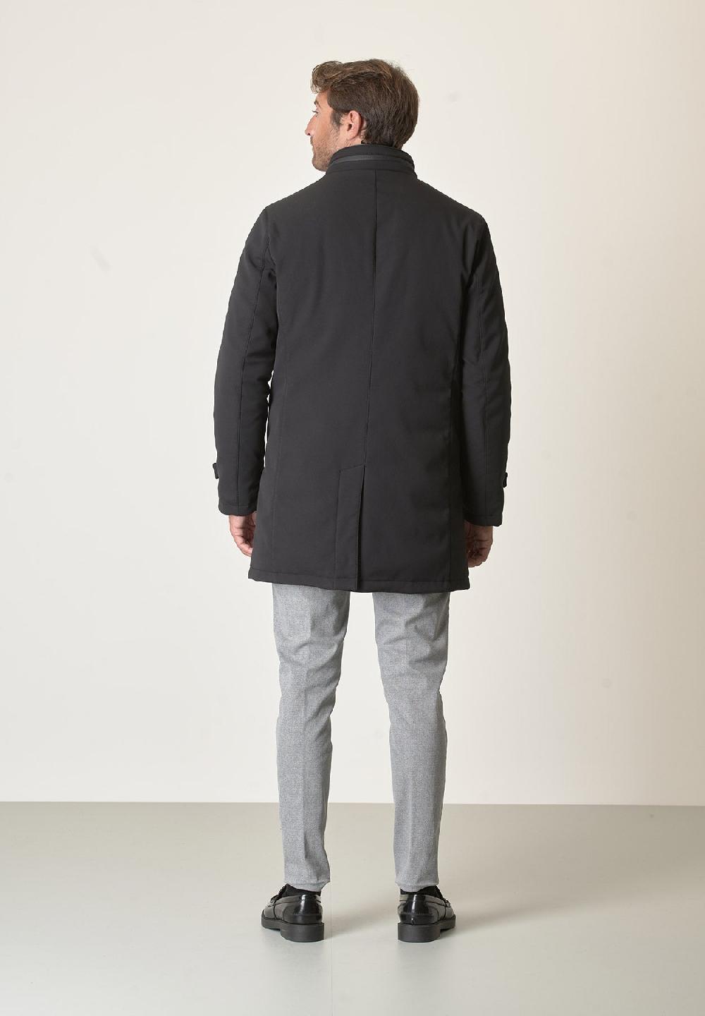 Angelico Cappotto tecnico nero trama leggera impermeabile Online