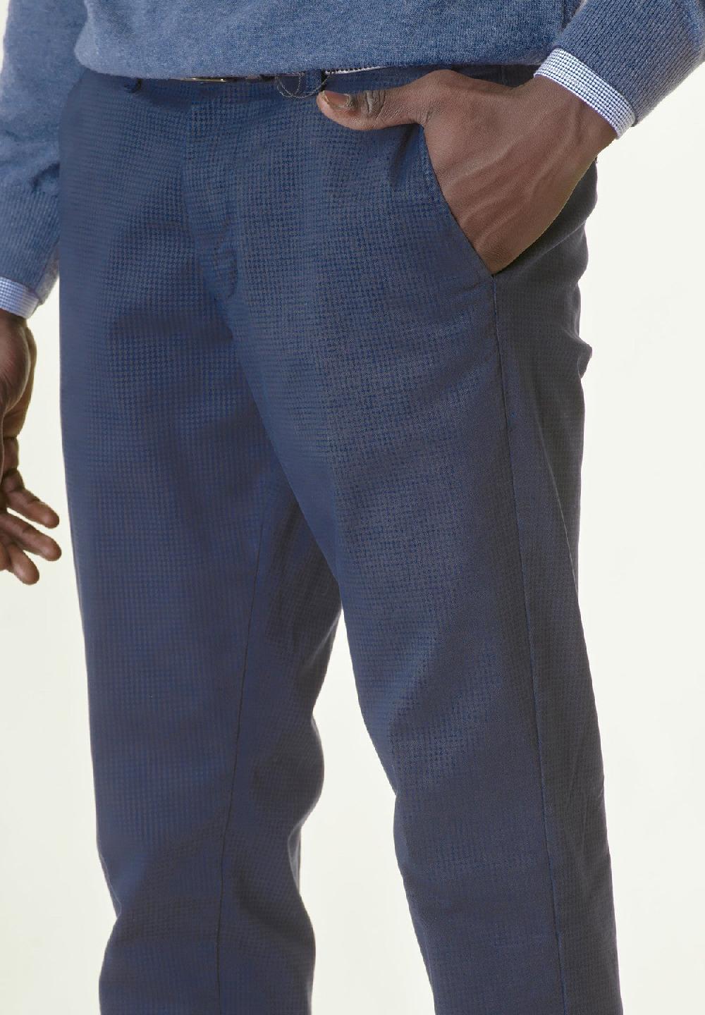Angelico Pantalone blu piedpul regular Outlet