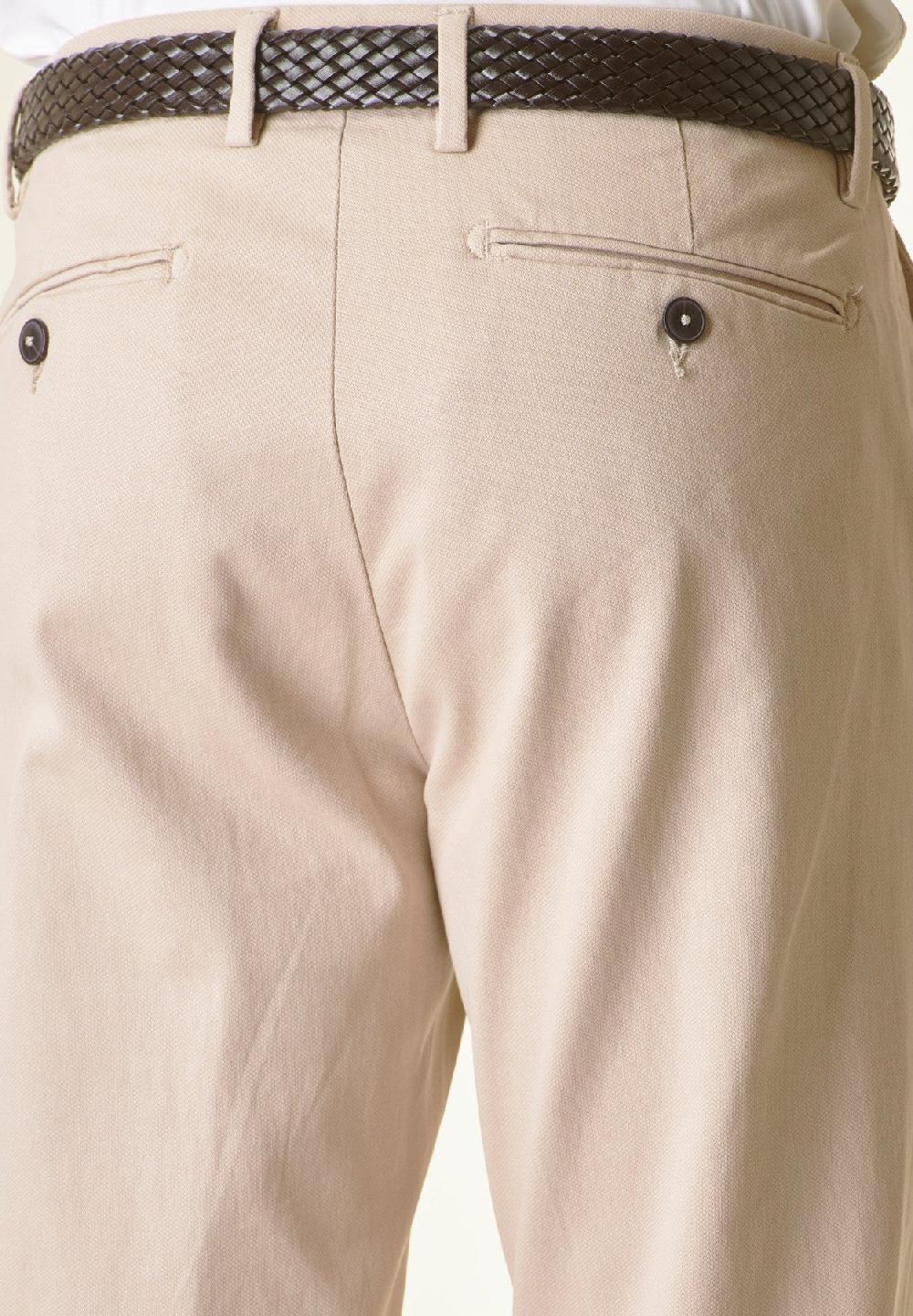 Angelico Pantalone beige armatura cotone slim Vendita Calda