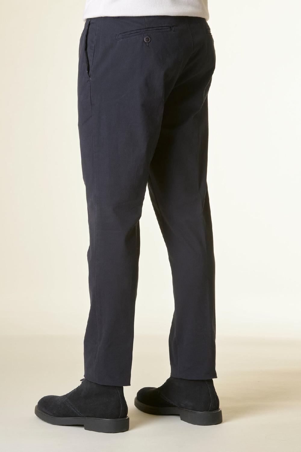 Angelico Pantalone blu twill stretch slim Nuova