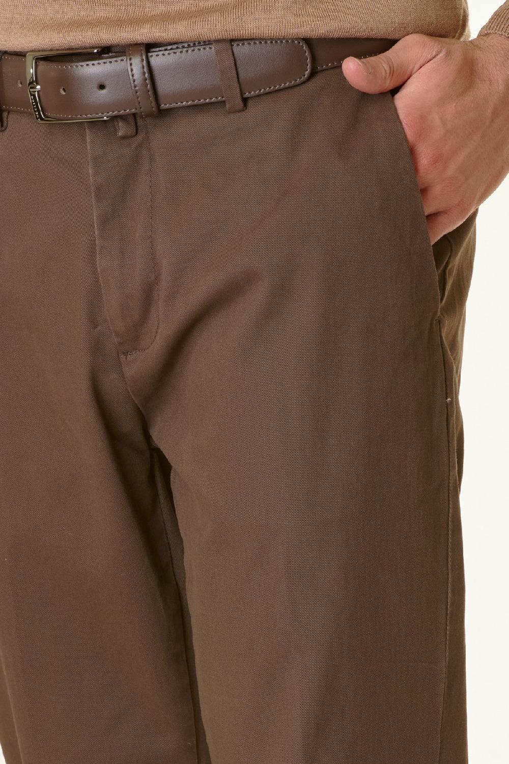 Angelico Pantalone moro twill stretch slim 2025