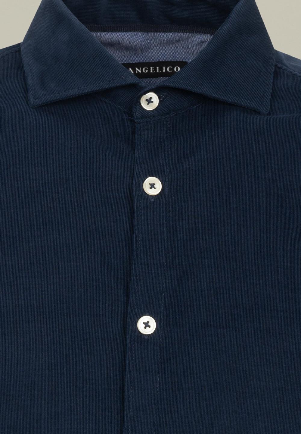 Angelico Camicia blu velluto Nuovo