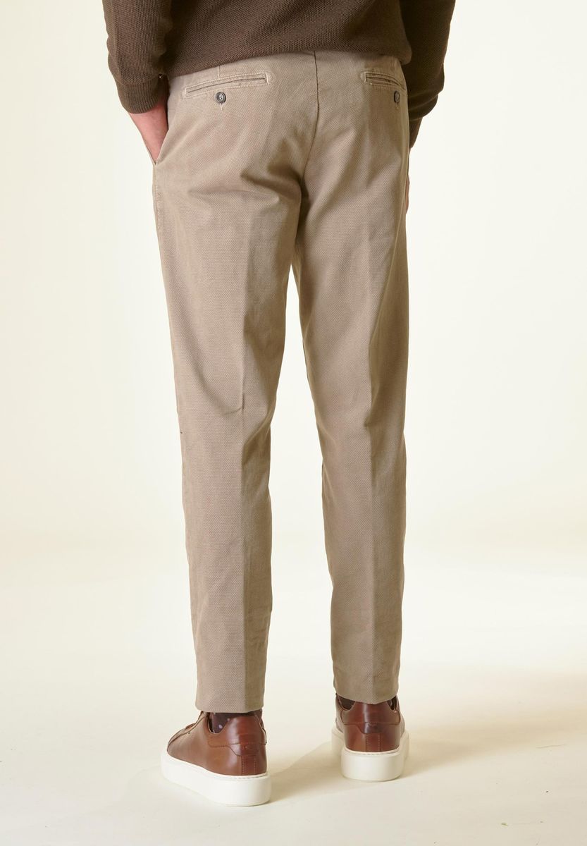 Angelico Pantalone mastice cotone micro-stampa regular Promozione