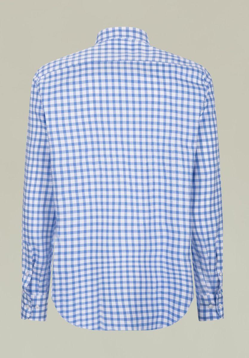 Angelico Camicia quadri azzurro-bianco BD regular fit Soddisfazione Garantita