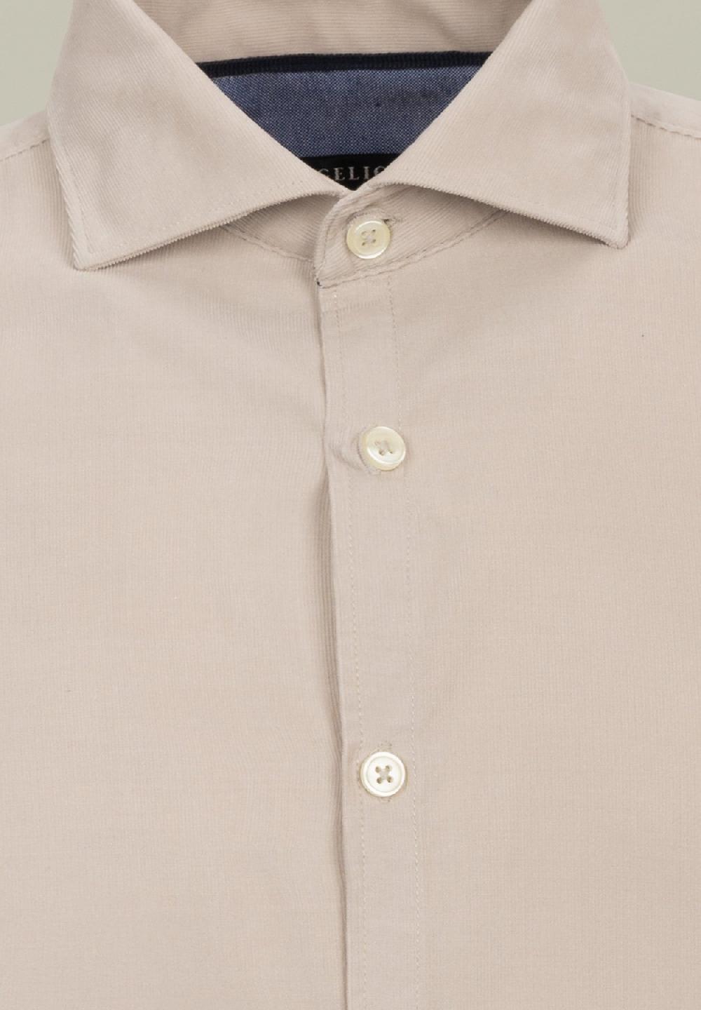 Angelico Camicia beige velluto Promozione Limitata