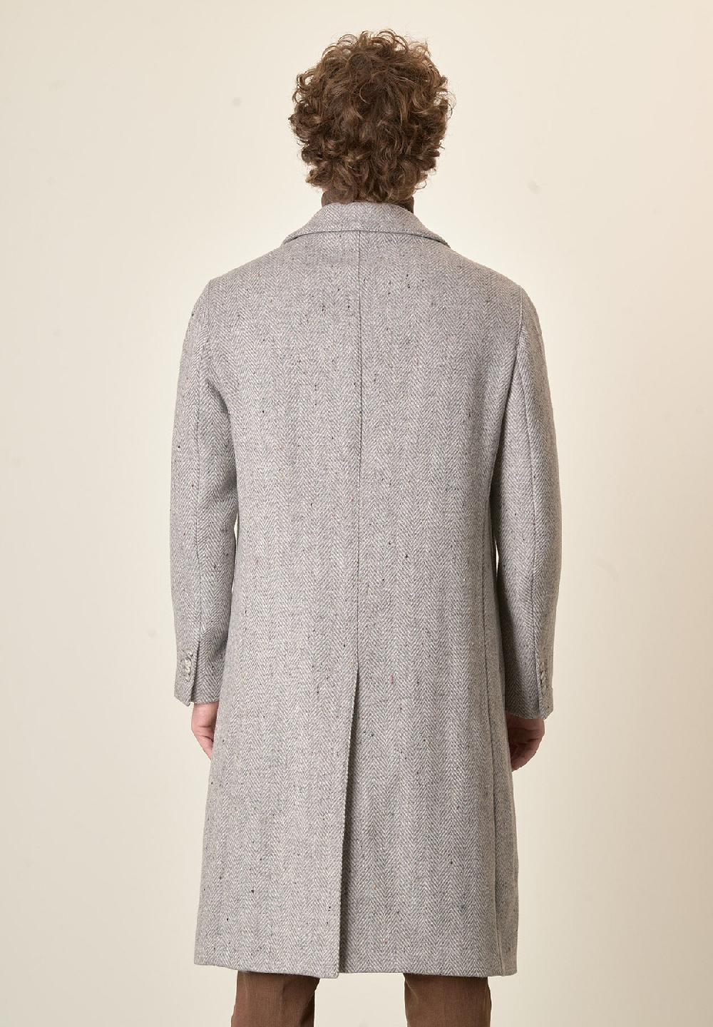 Angelico Cappotto grigio chiaro misto lana vergine resca oversize In Vendita