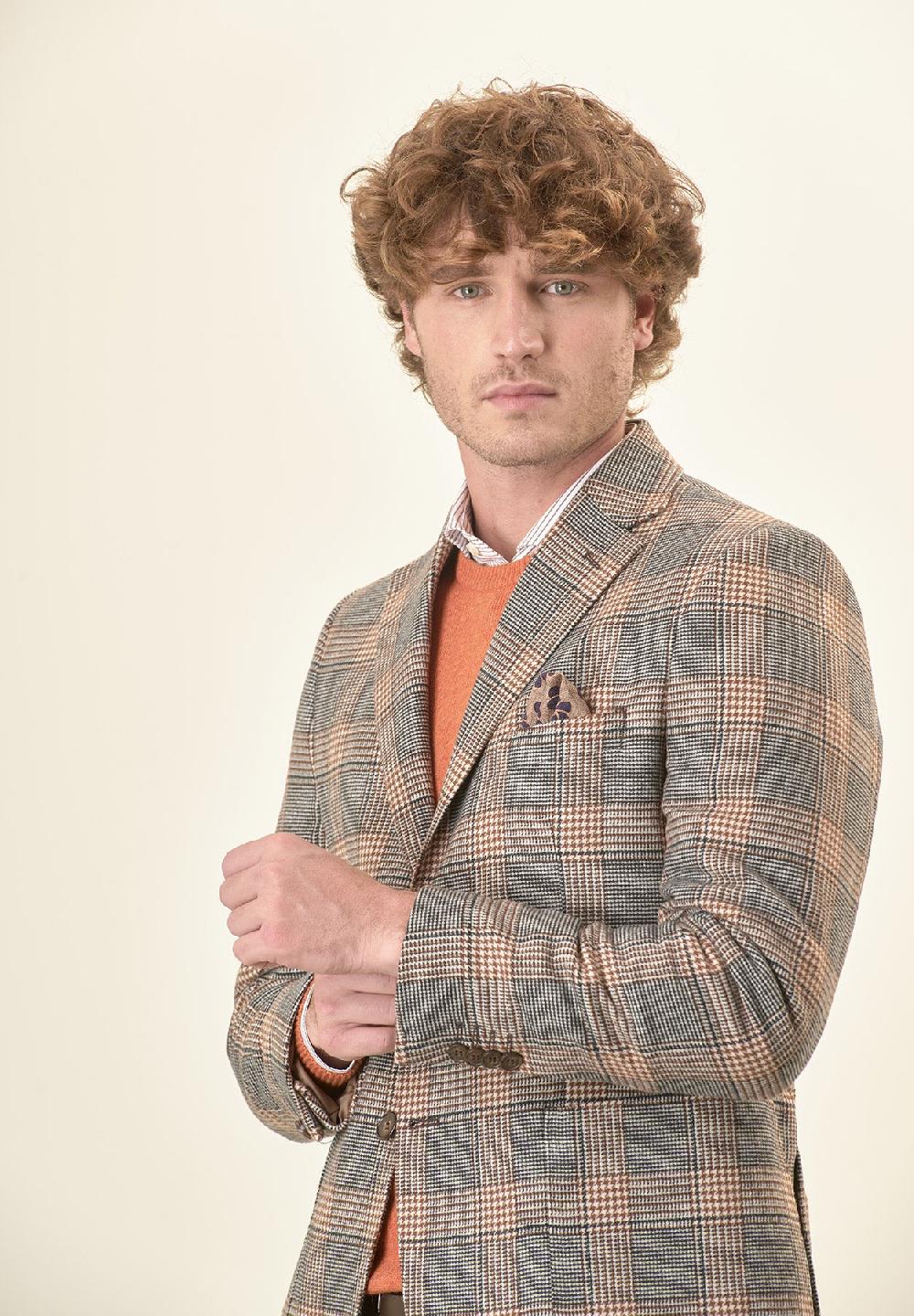 Angelico Giacca grigia Galles misto lana decostruita custom fit Saldi