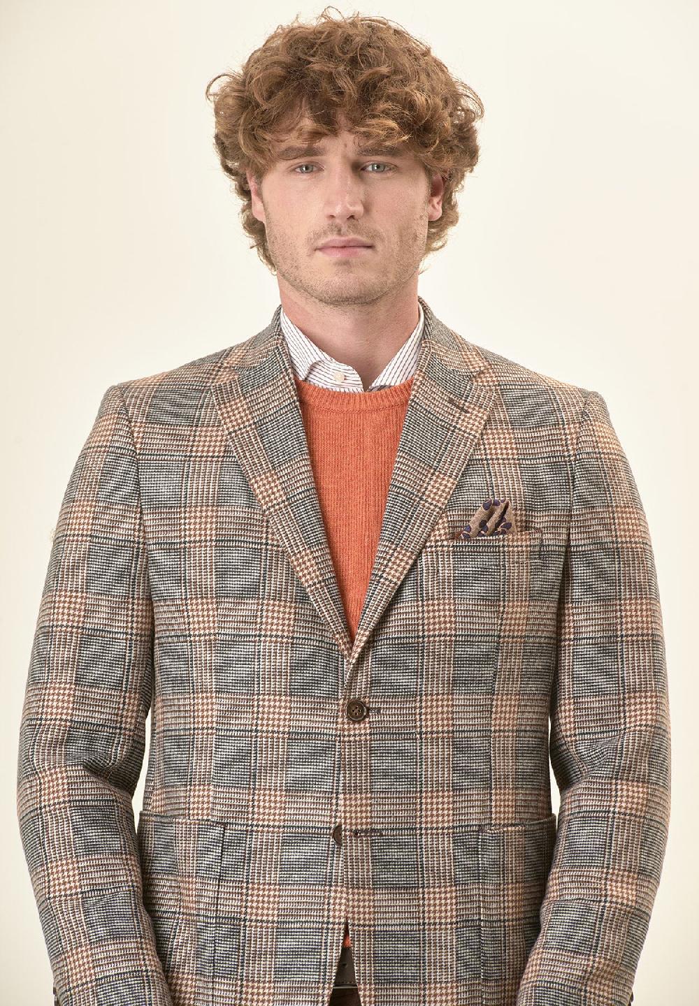 Angelico Giacca grigia Galles misto lana decostruita custom fit Saldi