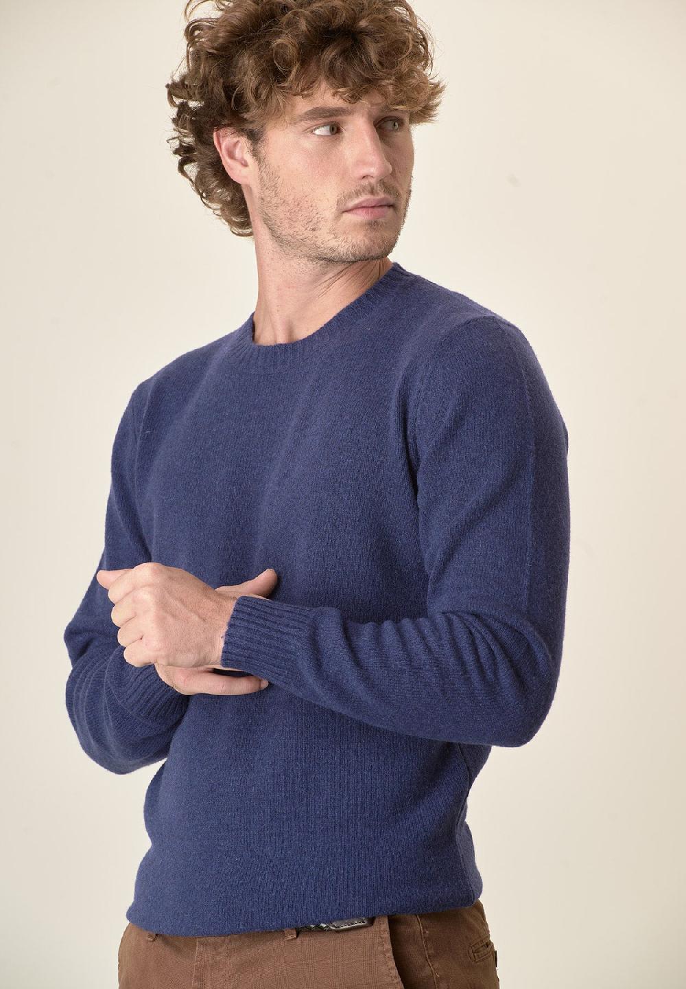 Angelico Girocollo bluette puro cashmere 2025