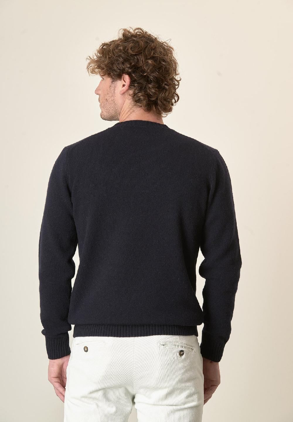 Angelico Girocollo blu puro cashmere Italy