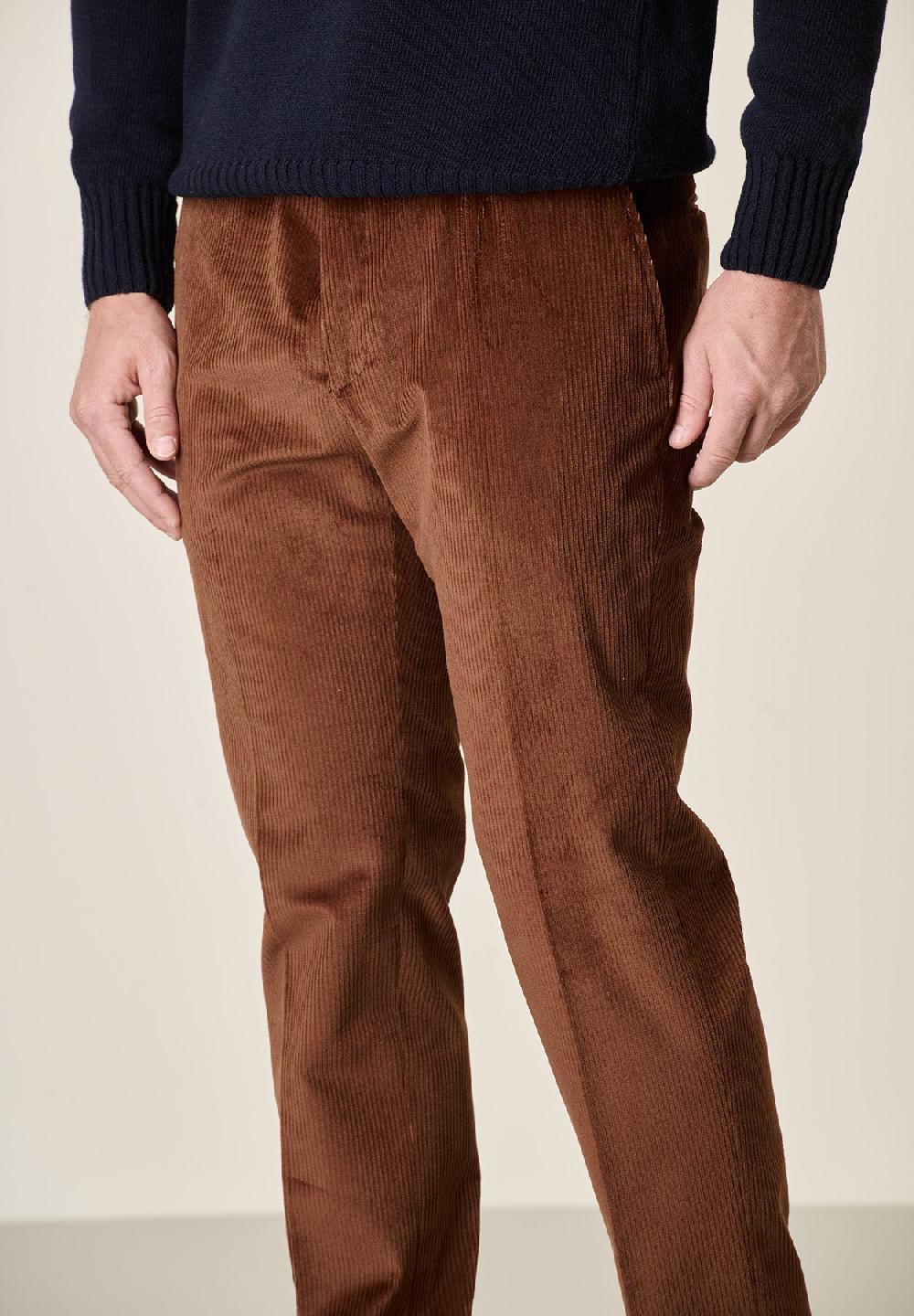Angelico Pantalone moro velluto coste larghe custom fit Prezzo Ridotto