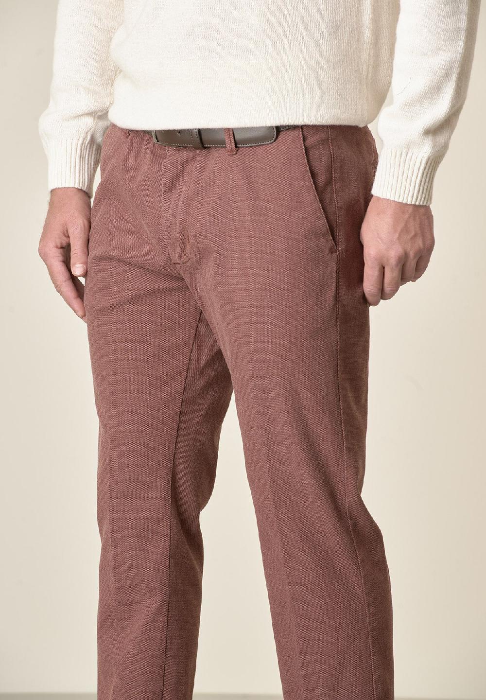 Angelico Pantalone mattone armatura cotone stretch slim fit Economico
