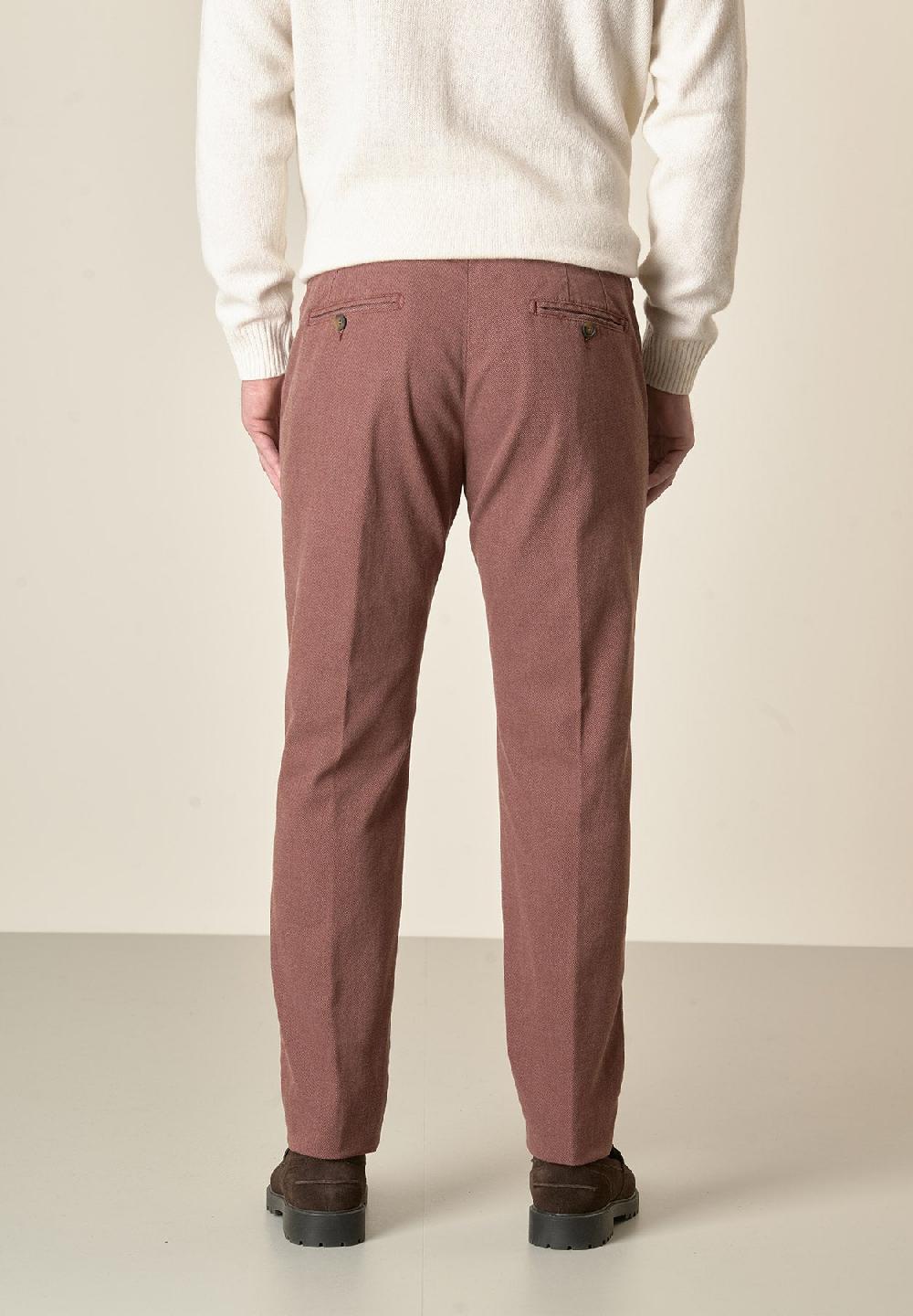 Angelico Pantalone mattone armatura cotone stretch slim fit Economico