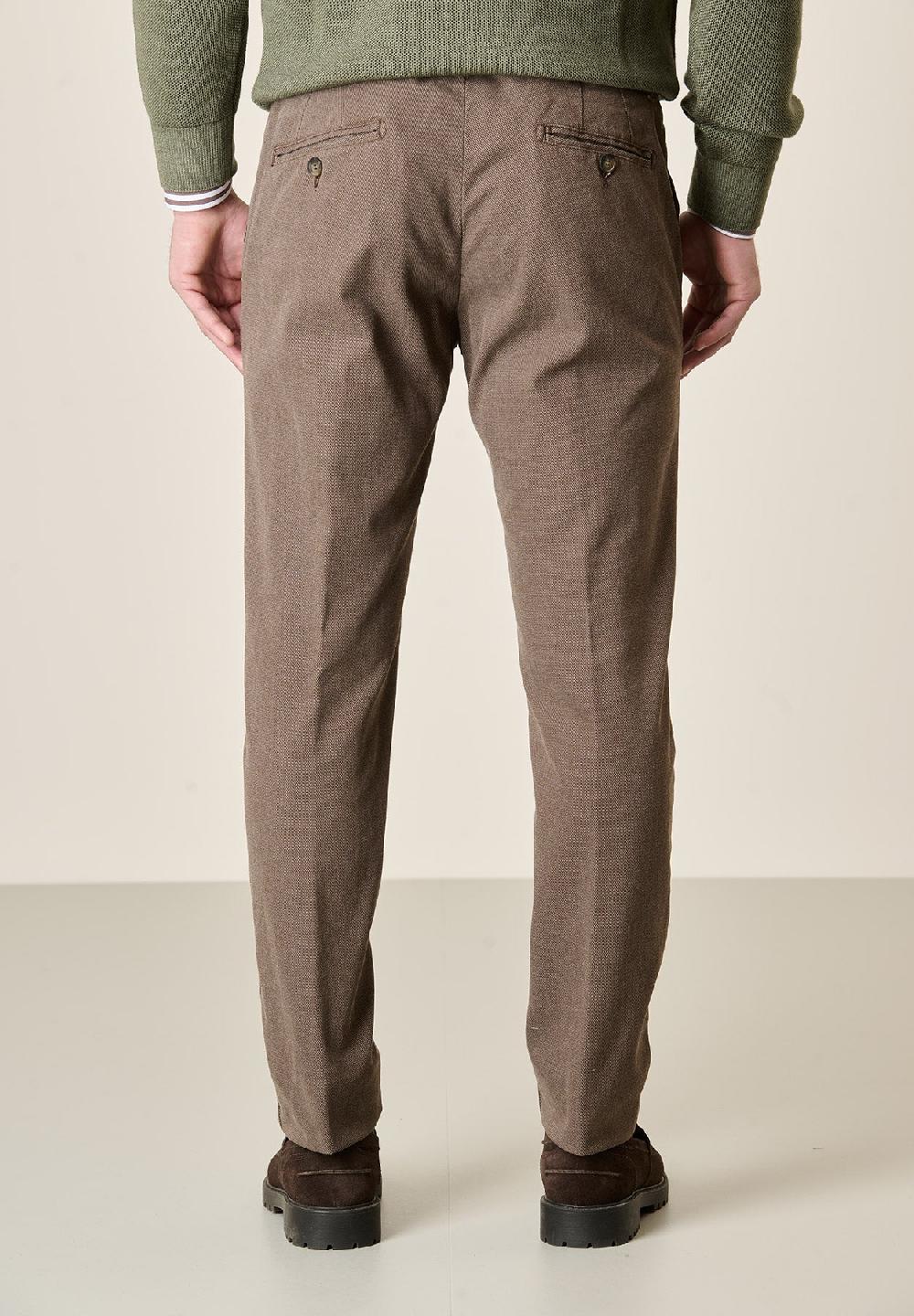 Angelico Pantalone moro armatura cotone stretch slim fit Online