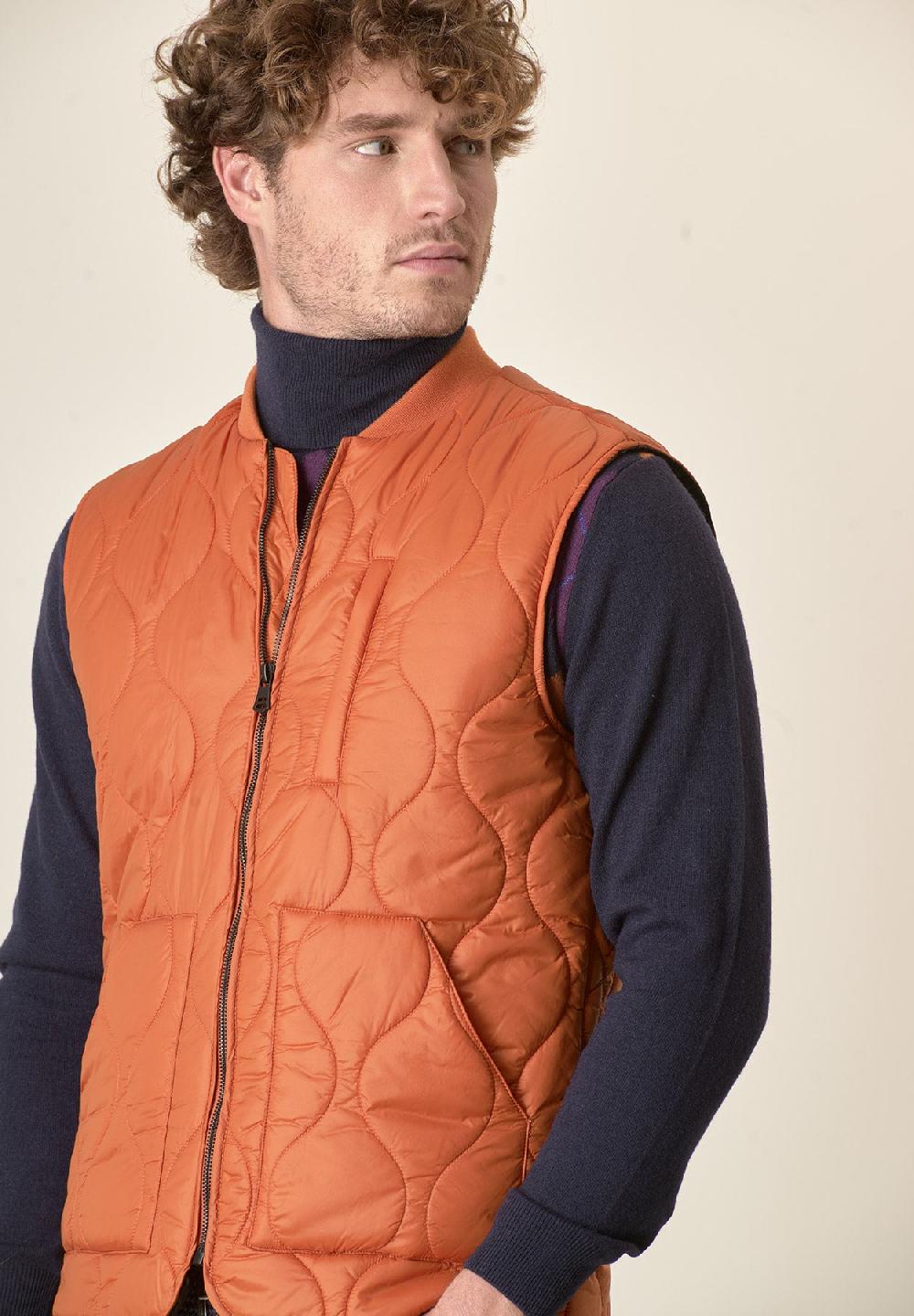 Angelico Gilet arancione trapuntato Moda