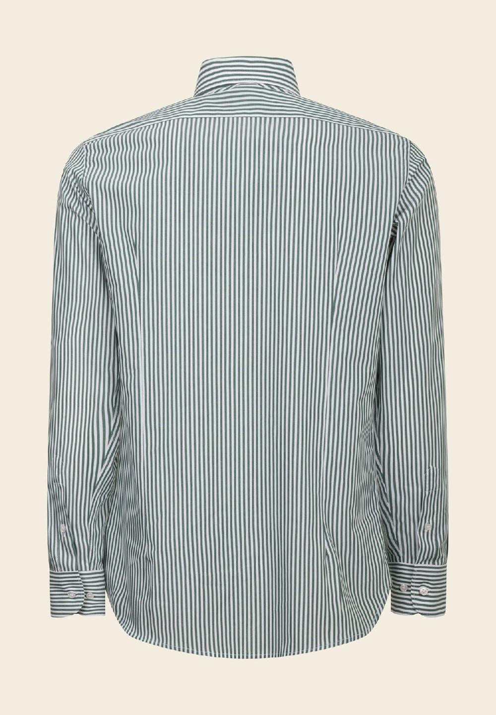 Angelico Camicia verde bacchettina cotone slim fit Qualità