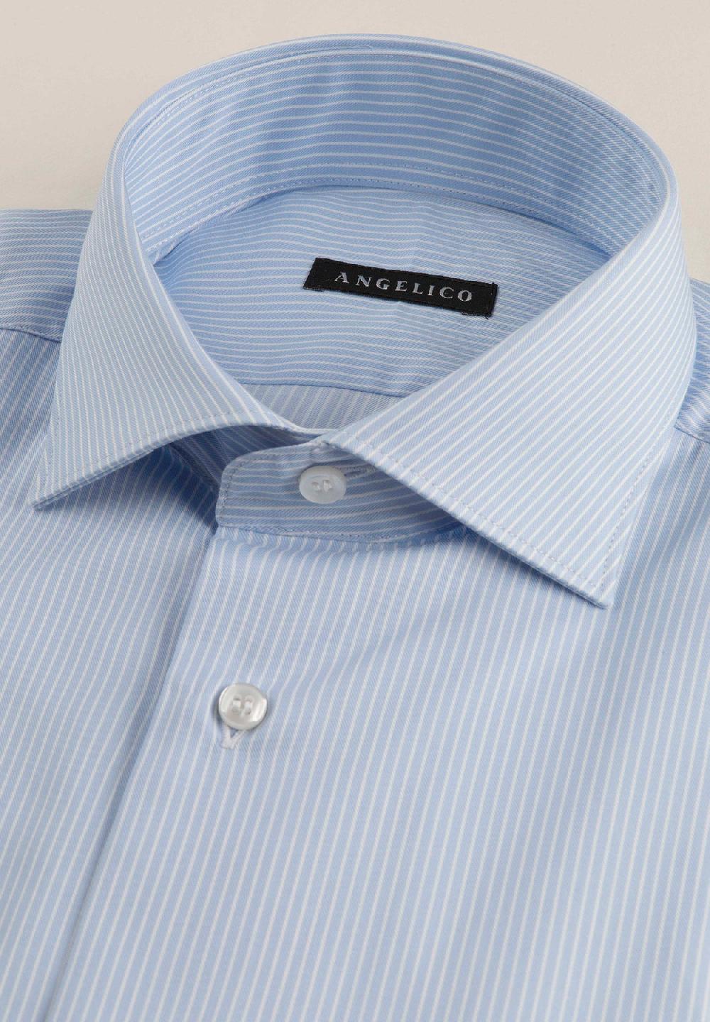 Angelico Camicia azzurra bianca bacchettina cotone comfort fit Comprane uno, ottenene uno gratis