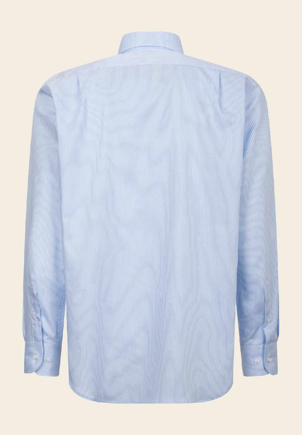 Angelico Camicia azzurra bianca bacchettina cotone comfort fit Comprane uno, ottenene uno gratis