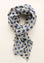 Angelico Sciarpa grigia pois blu misto lana frange Sconto