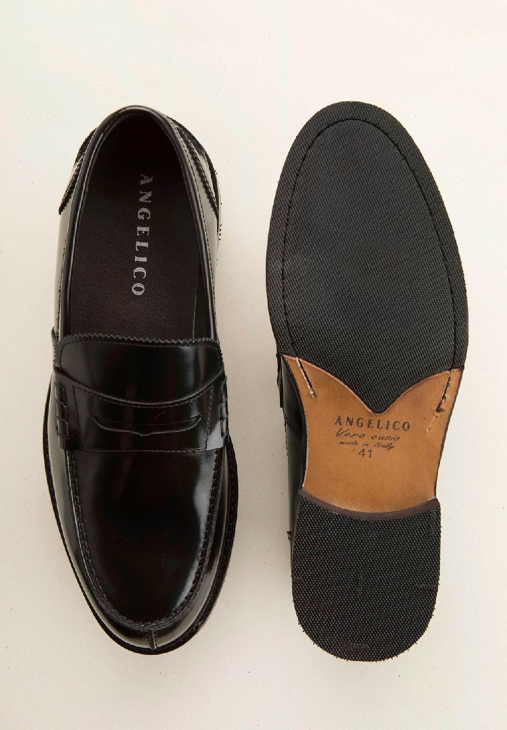 Angelico Mocassino nero pelle abrasivata Acquista Ora