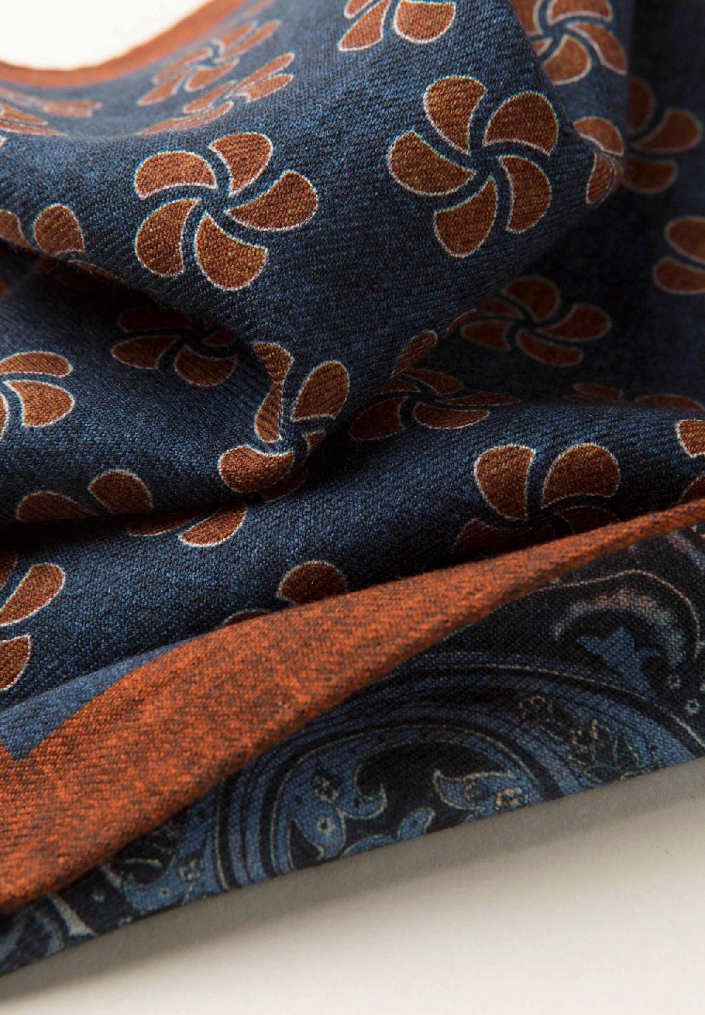 Angelico Pochette blu rosso fronte retro lana Affare Del Giorno