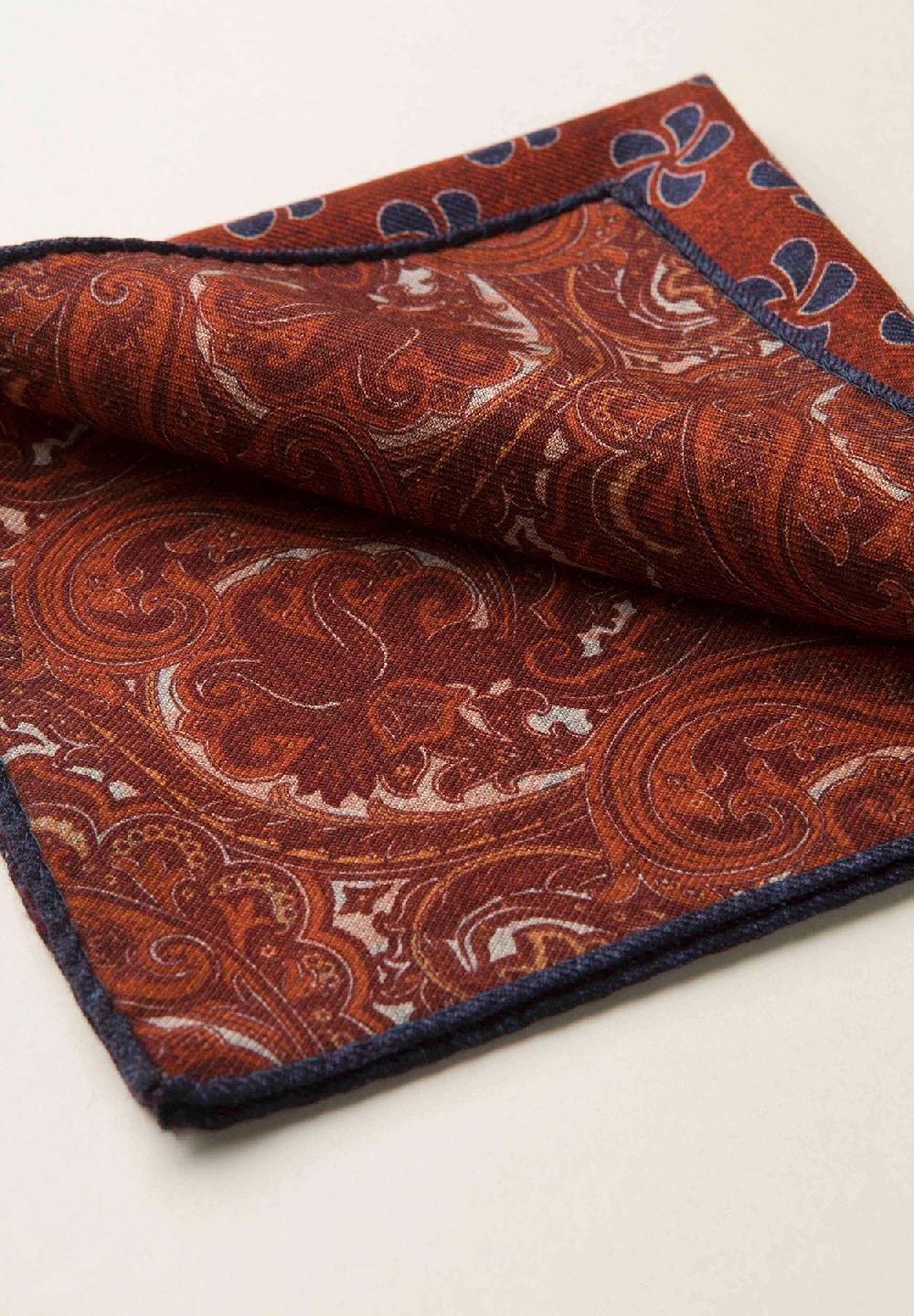 Angelico Pochette bordeaux blu fronte retro lana Sottocosto