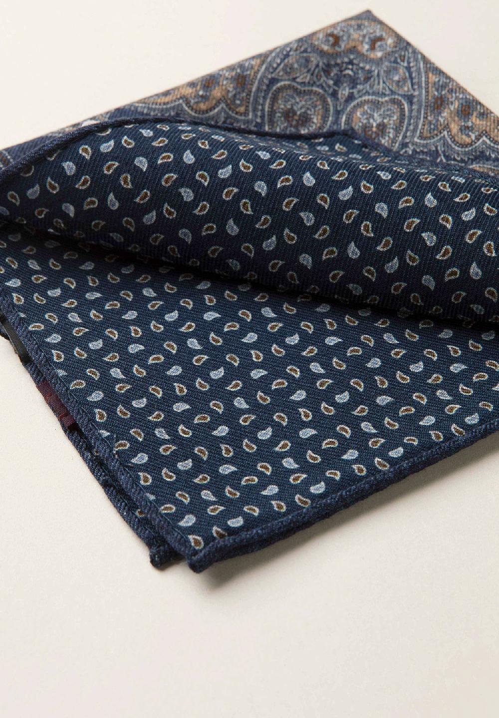 Angelico Pochette blu navy fronte retro lana Convenienza