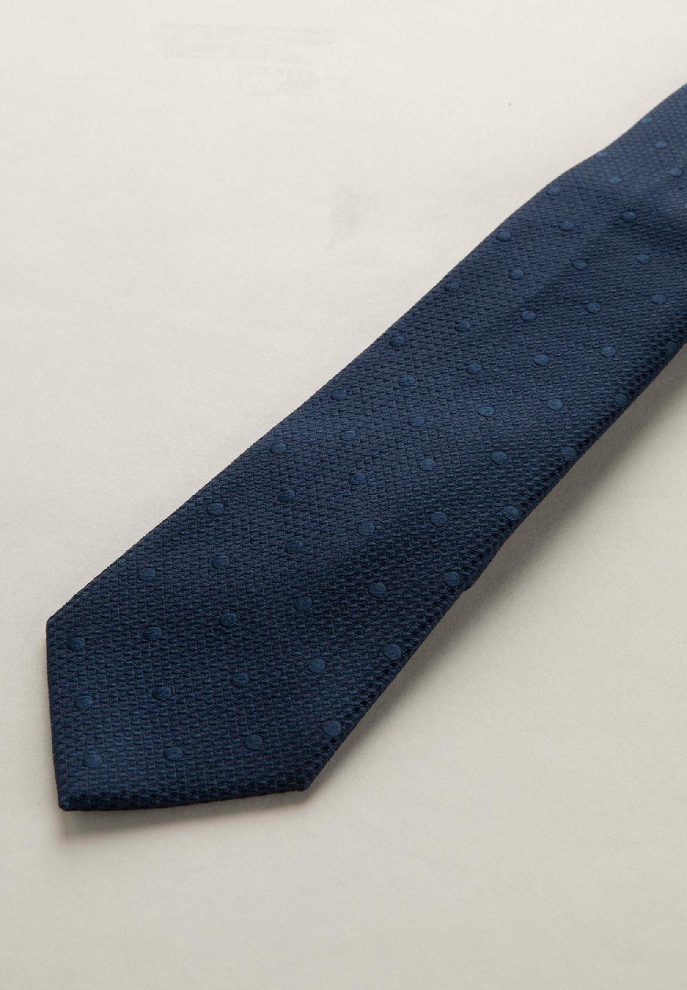 Angelico Cravatta blu pois seta armaturata Online