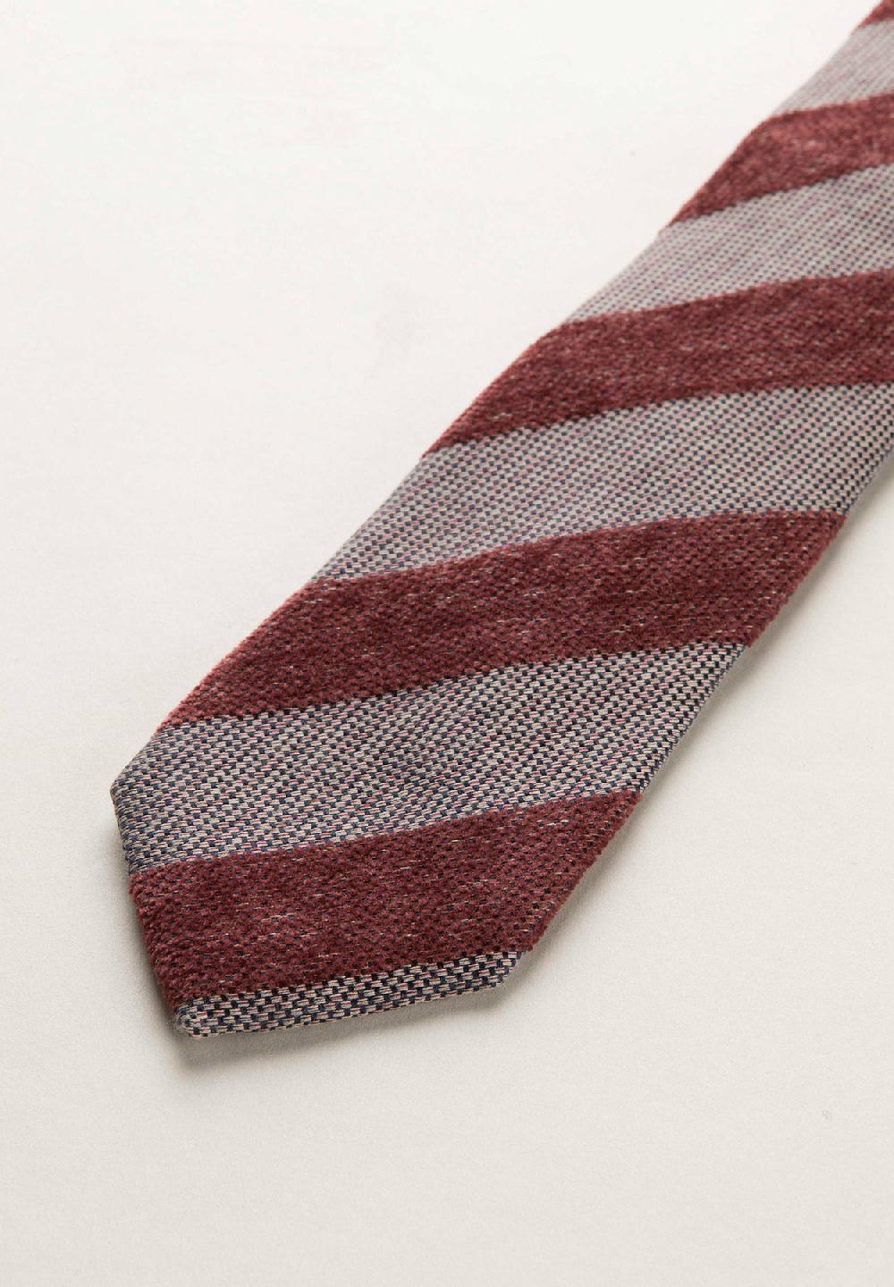 Angelico Cravatta bordeaux grigio regimental effetto lana Hotsell