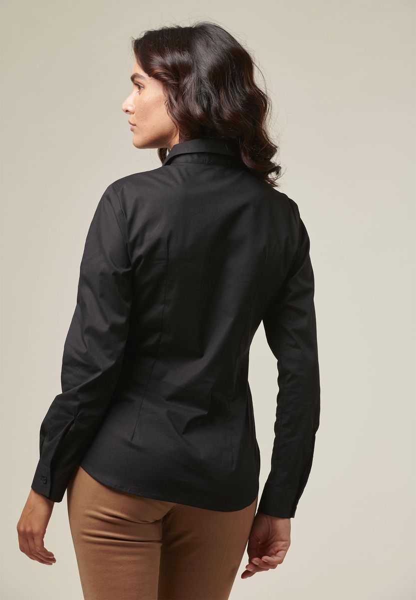 Angelico Camicia donna nera elasticizzata Sottocosto