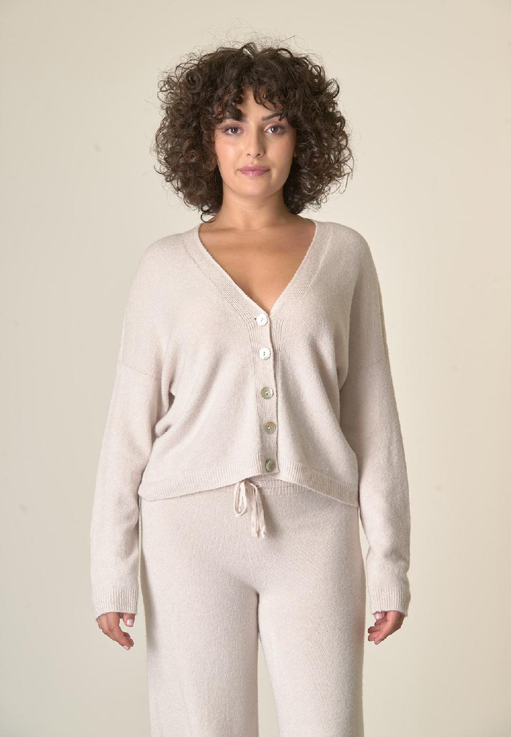 Angelico Cardigan avorio bottoni Saldi