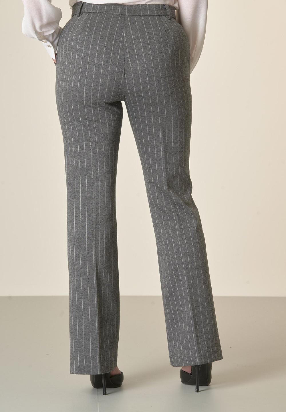 Angelico Pantalone grigio scuro gessato zampa I Più Venduti