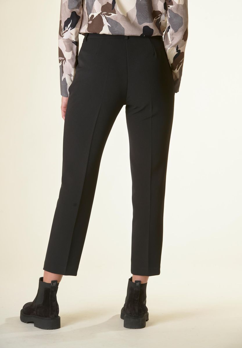 Angelico Pantalone nero crepe sigaretta Nuova