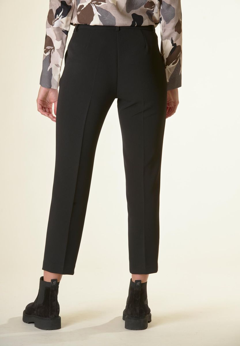 Angelico Pantalone nero crepe sigaretta Nuova