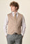 Angelico Gilet beige doppiopetto misto lana 2025