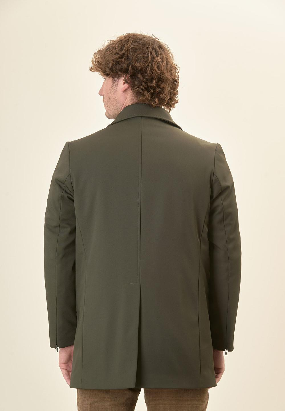 Angelico Impermeabile verde con bottoni Qualità Garantita