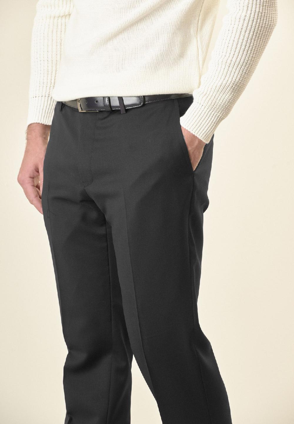 Angelico Pantalone antracite sallia lana vergine custom fit Acquista Ora