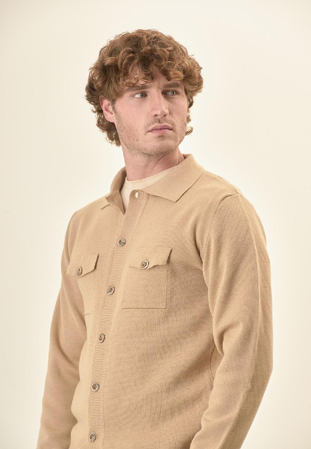 Angelico Giacca beige punto milano bottoni Offerta