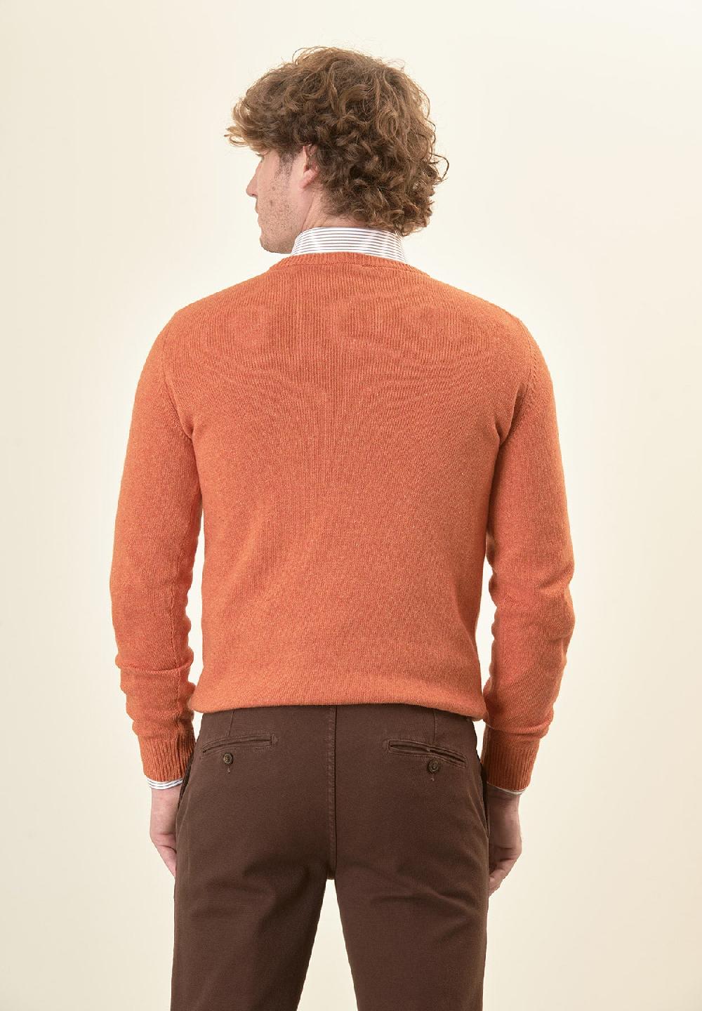 Angelico Girocollo arancione misto cashmere 50% di sconto per tempo limitato