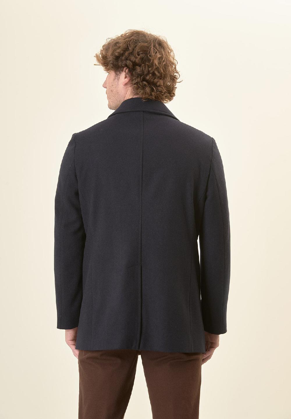 Angelico Peacoat blu doppiopetto misto lana Saldi