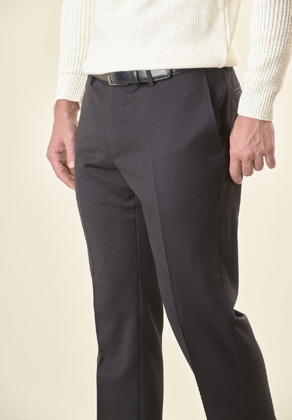 Angelico Pantalone blu sallia lana vergine stretch custom fit Offerte