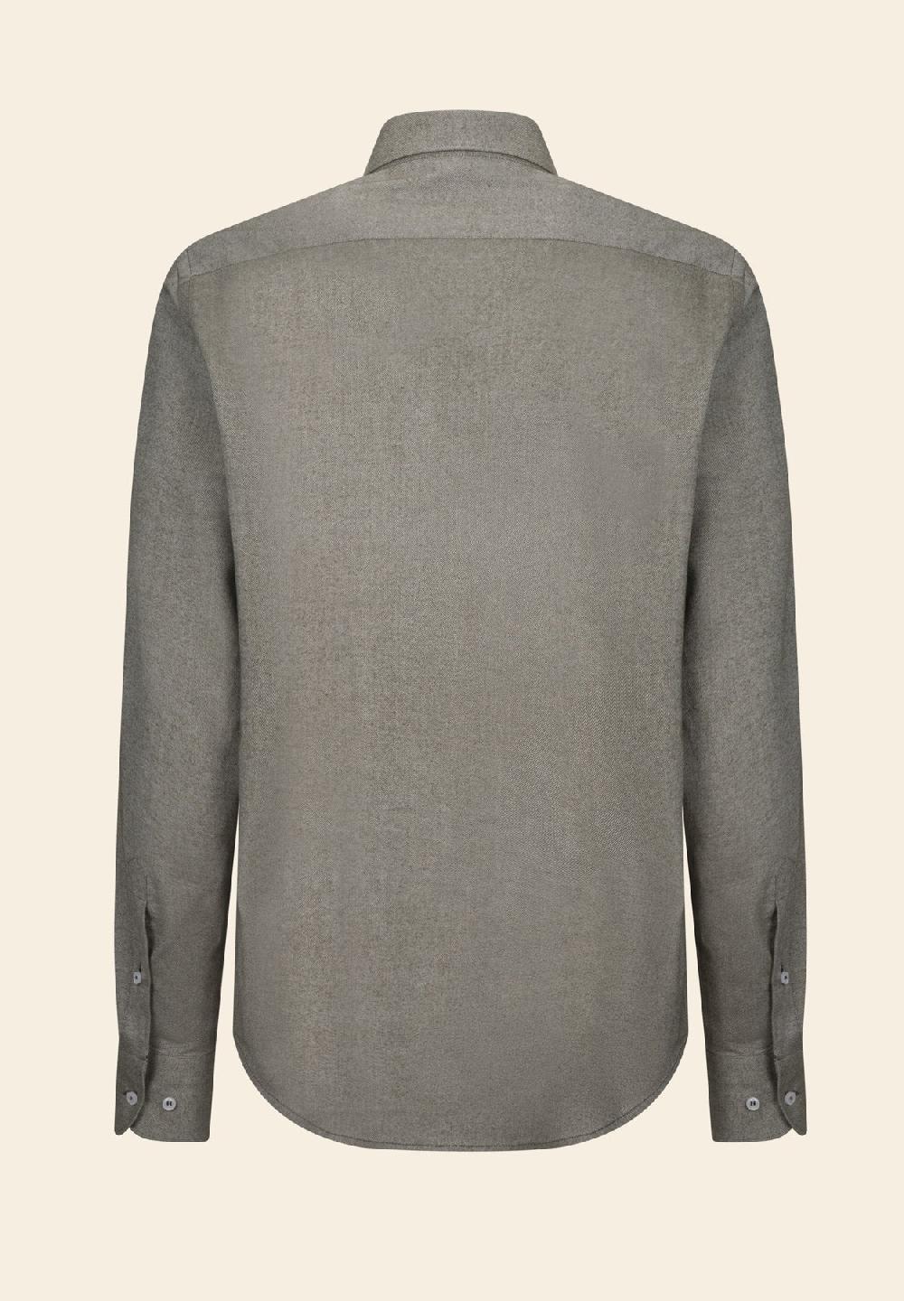Angelico Camicia verde flanella cotone regular fit Vendite Flash