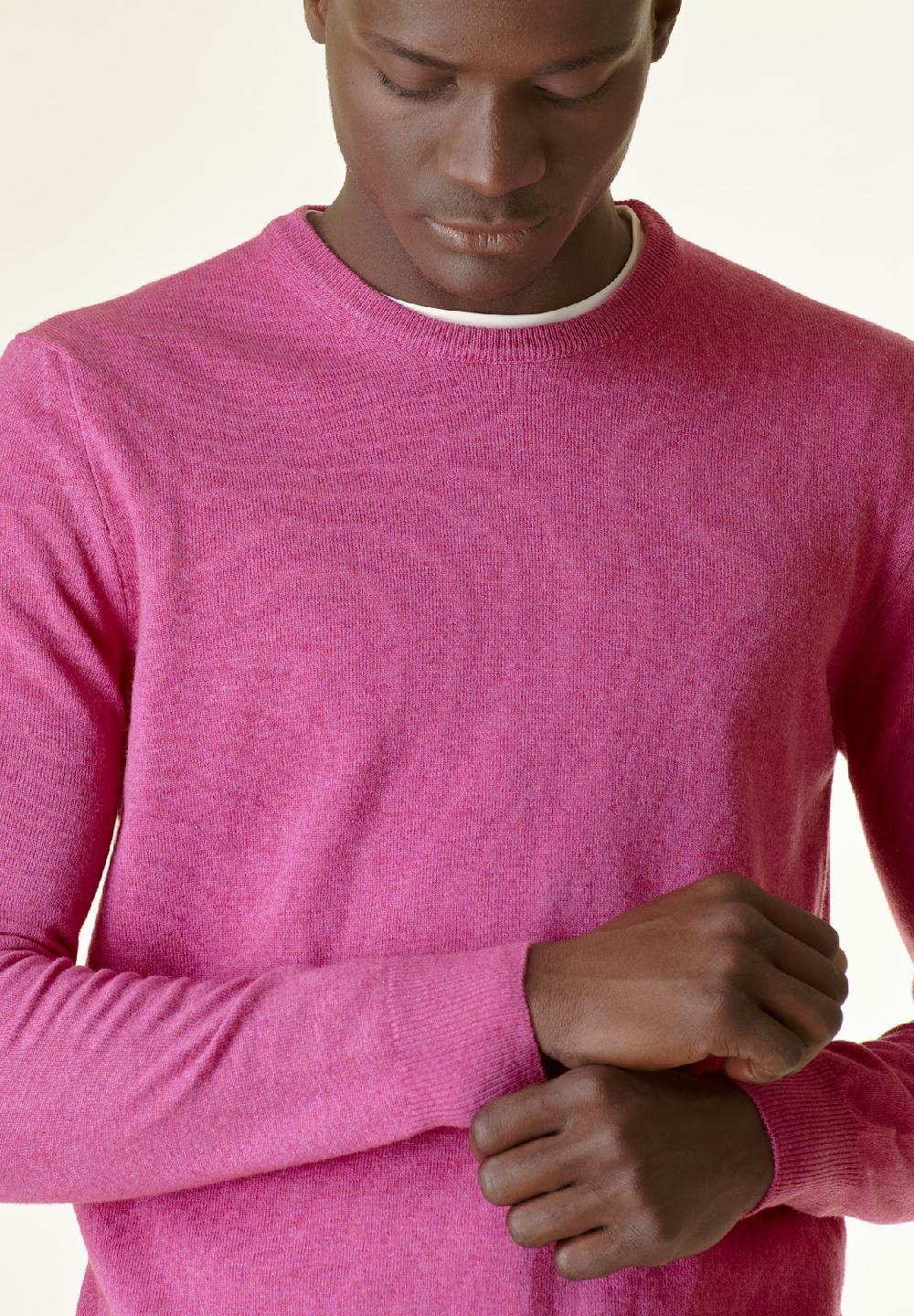 Angelico Girocollo rosa antico misto-cashmere Italia