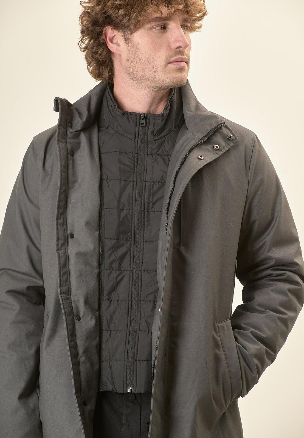 Angelico Giaccone city coat verdone pettorina removibile 2025