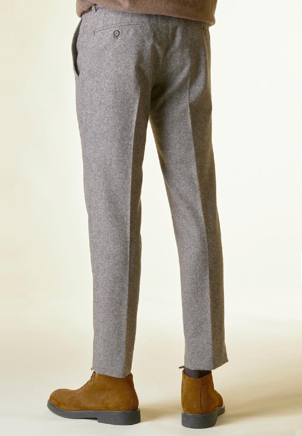 Angelico Pantalone moro sale-pepe lana custom Nuovo