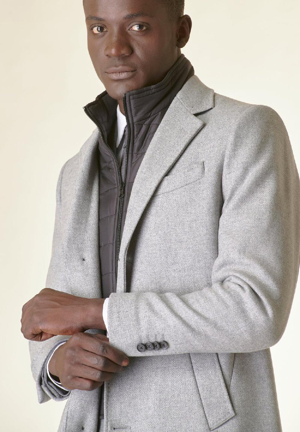 Angelico Cappotto grigio melange lana Vendita