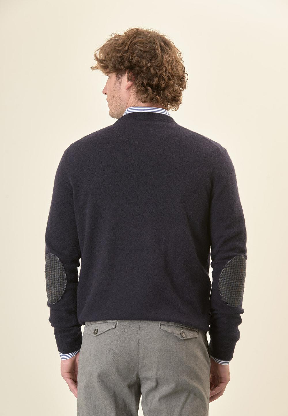 Angelico Scollo V blu scuro toppe Soddisfazione Garantita