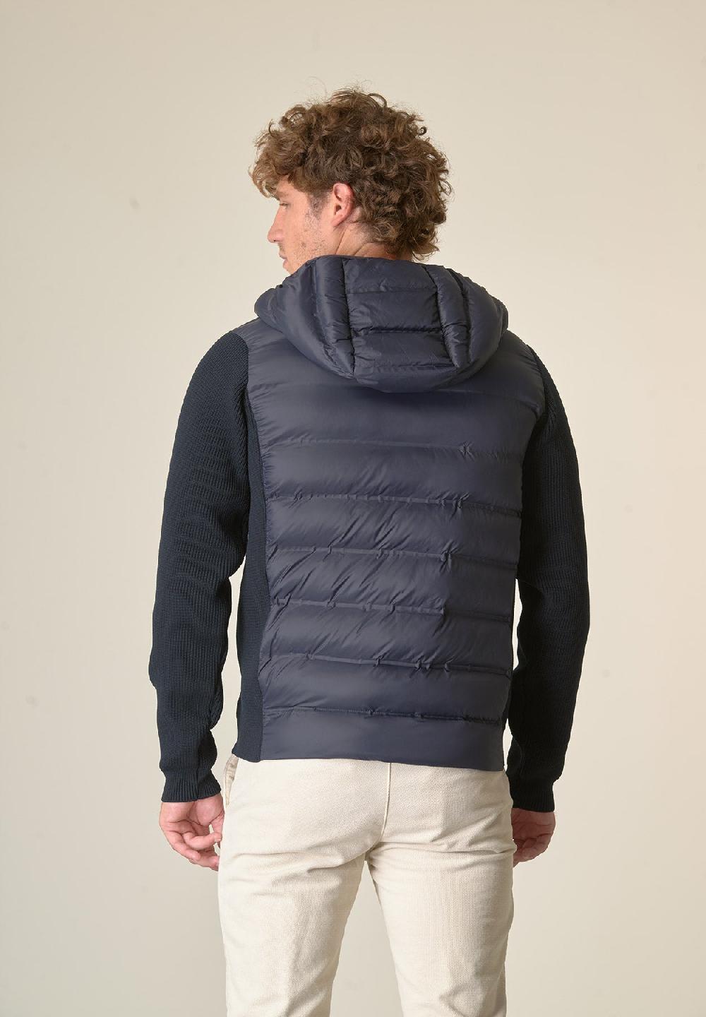 Angelico Giubbotto blu maniche maglia Sottocosto