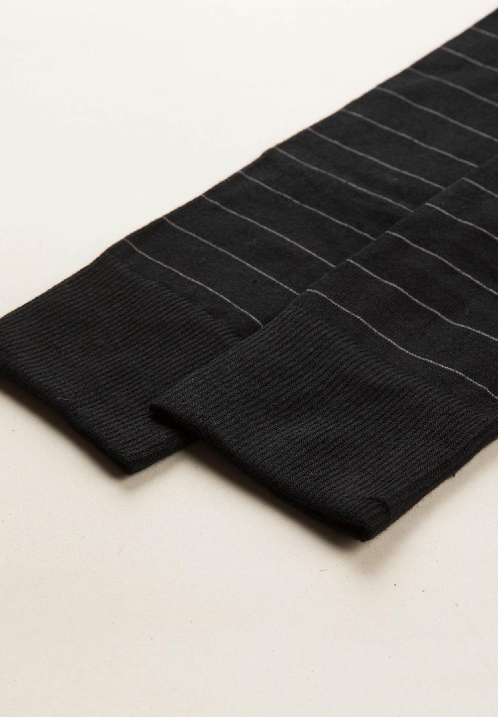 Angelico Calza nero righe cotone stretch Nuova