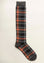 Angelico Calza antracite quadri arancioni cotone stretch 2025